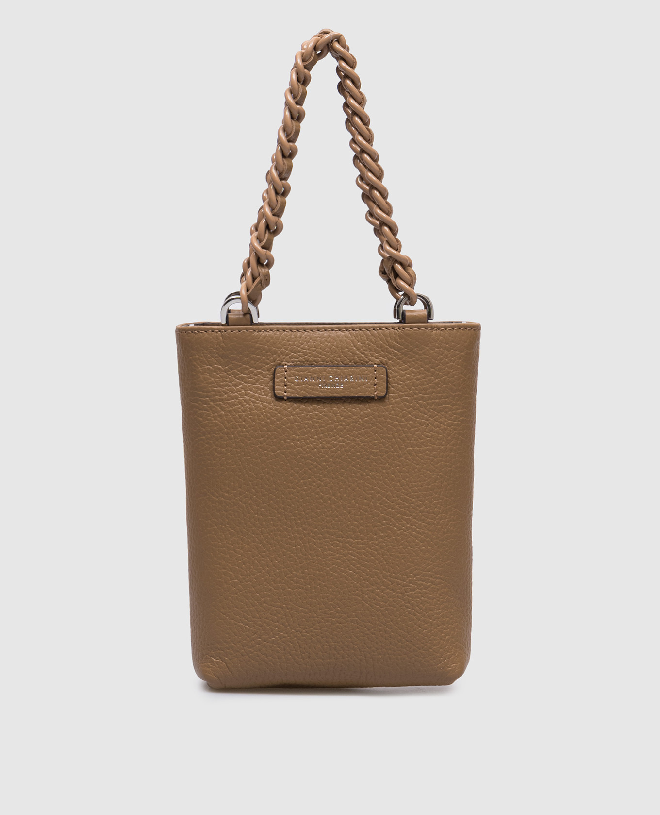 

Camilla logo brown leather bag Gianni Chiarini