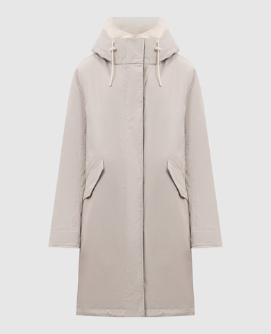 Yves Salomon Army - Black parka with removable down lining with