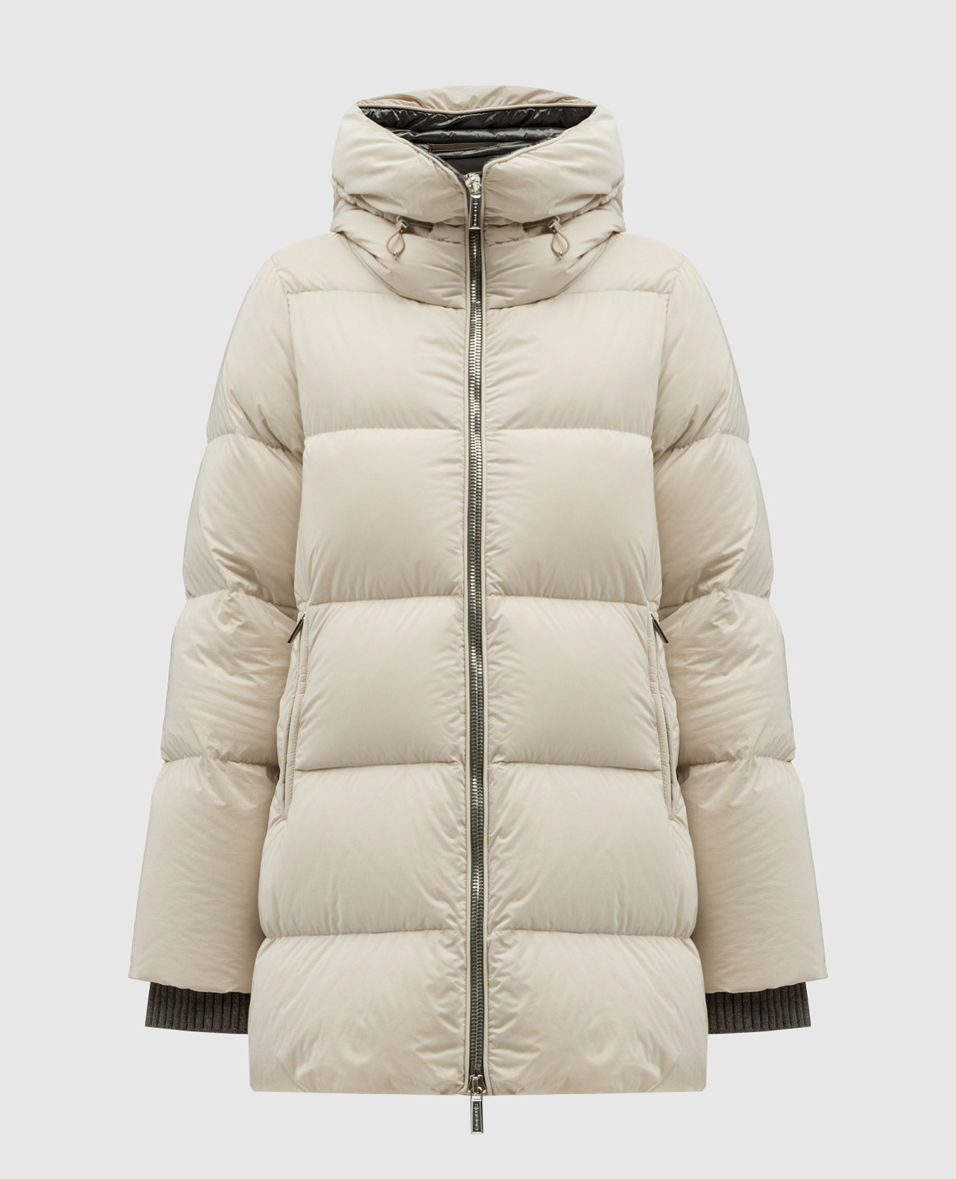 

Beige quilted down jacket MooRER
