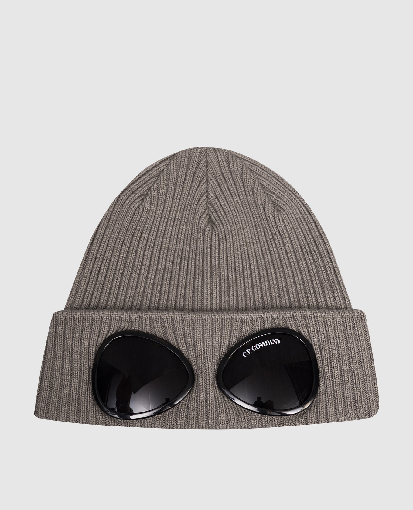 Children&#39;s gray wool hat with glasses C.P. Company