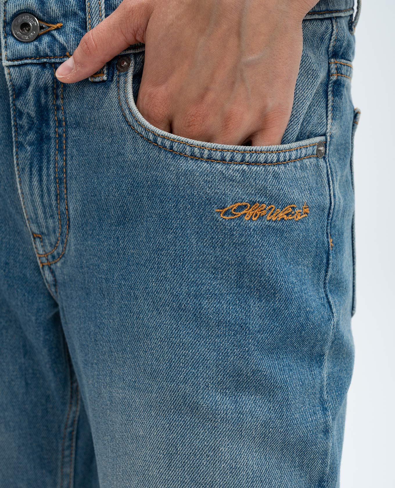 

Blue jeans with a distressed effect Off-White