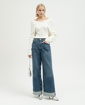 AGOLDE Blue Dame jeans with lapels A91591206