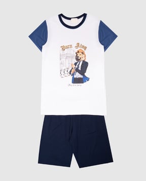 Story Loris Children's blue pajamas with print 3525226