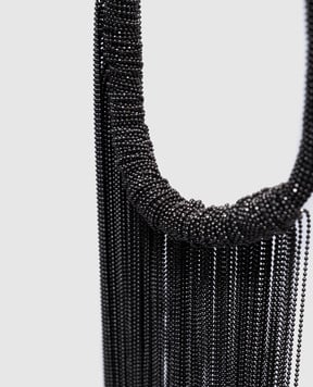 Brunello Cucinelli Gray necklace with monil chains MCOW9G315