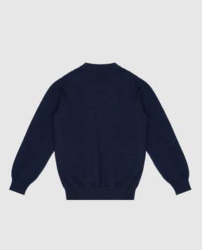 Brunello Cucinelli Baby blue cashmere sweater with logo B22M15200B