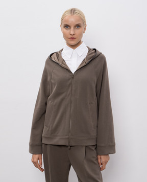 Brunello Cucinelli Brown sports jacket with monil chain MN05NSO406