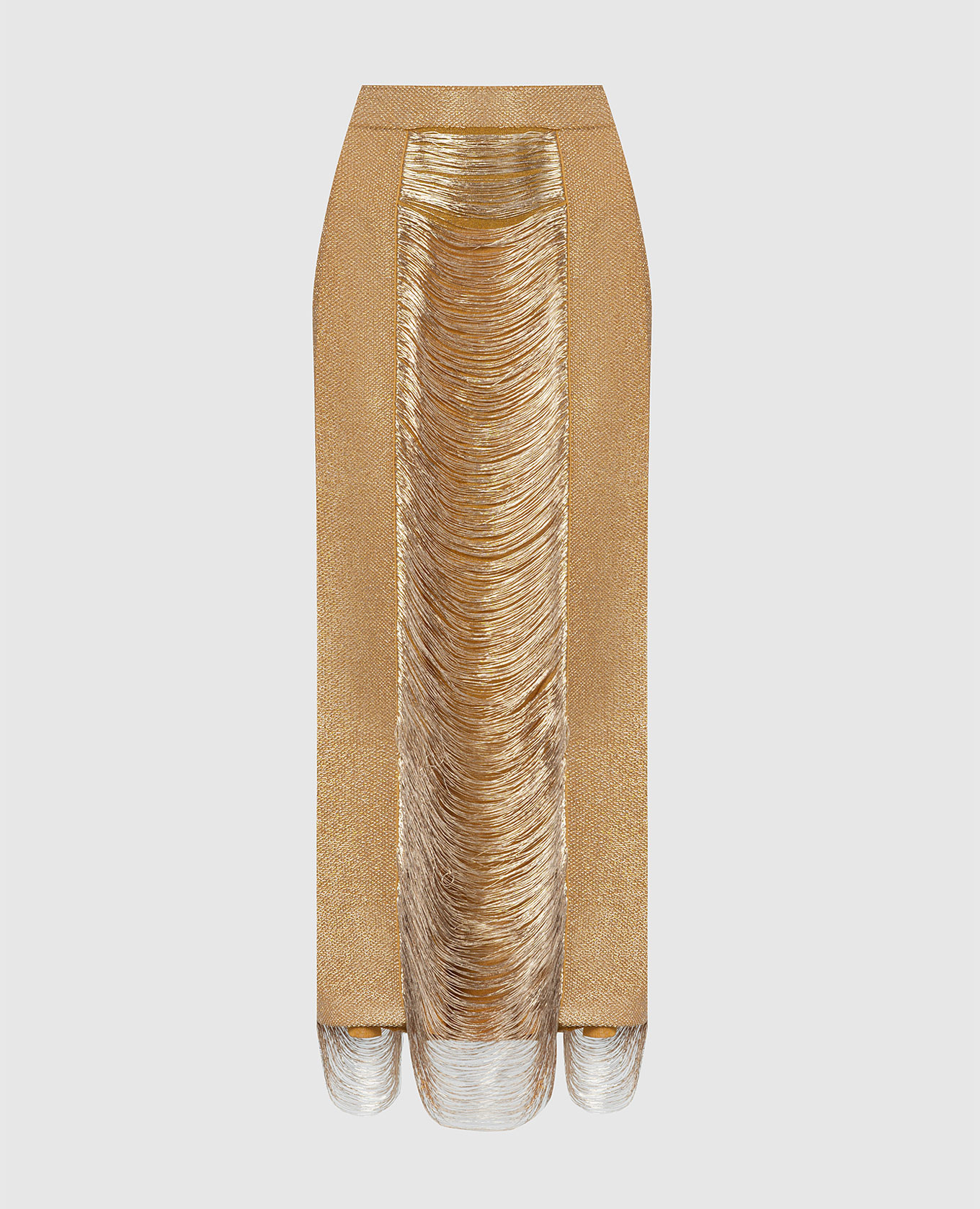 

Yellow midi skirt with fringe Alexander McQueen