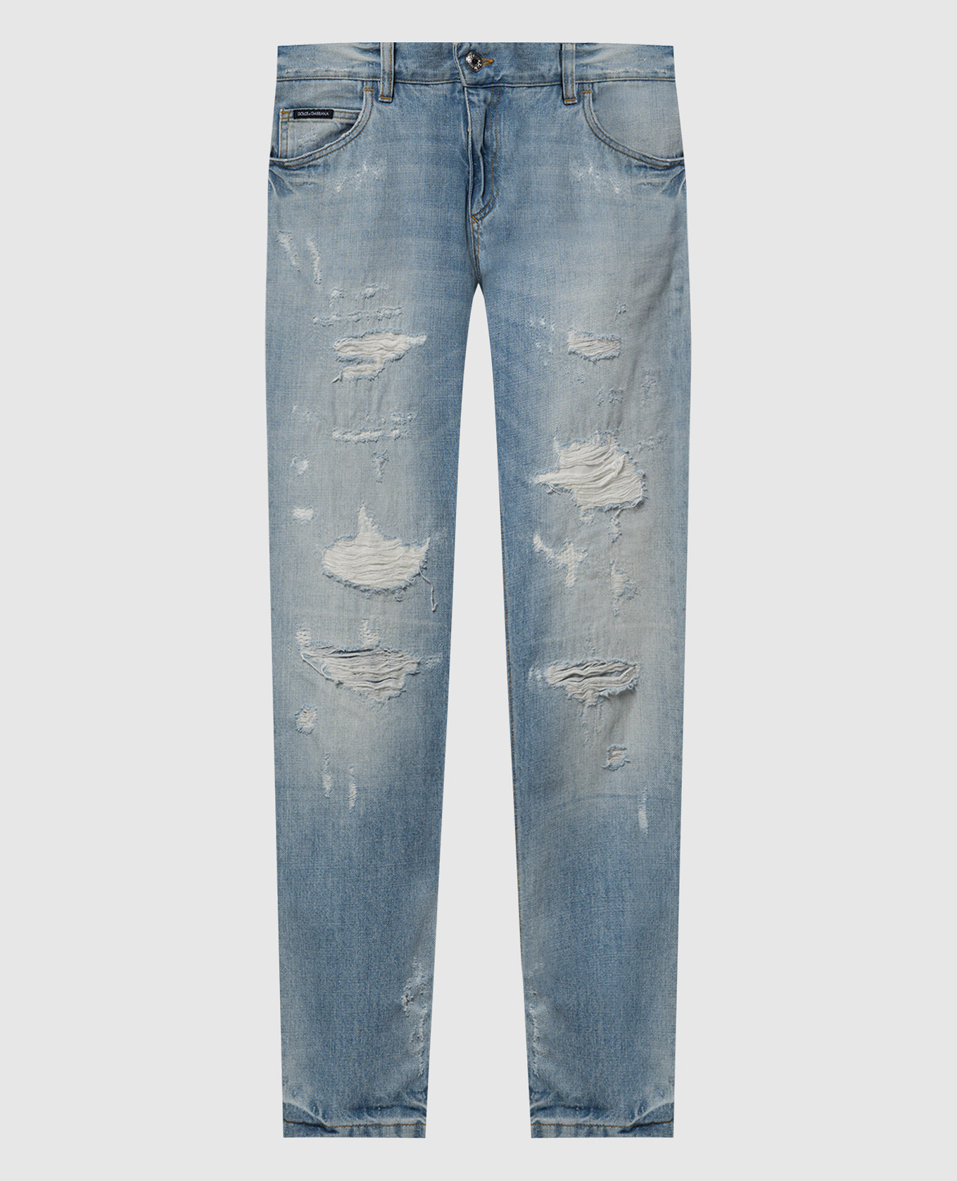 

Blue jeans with holes Dolce&Gabbana, Light blue