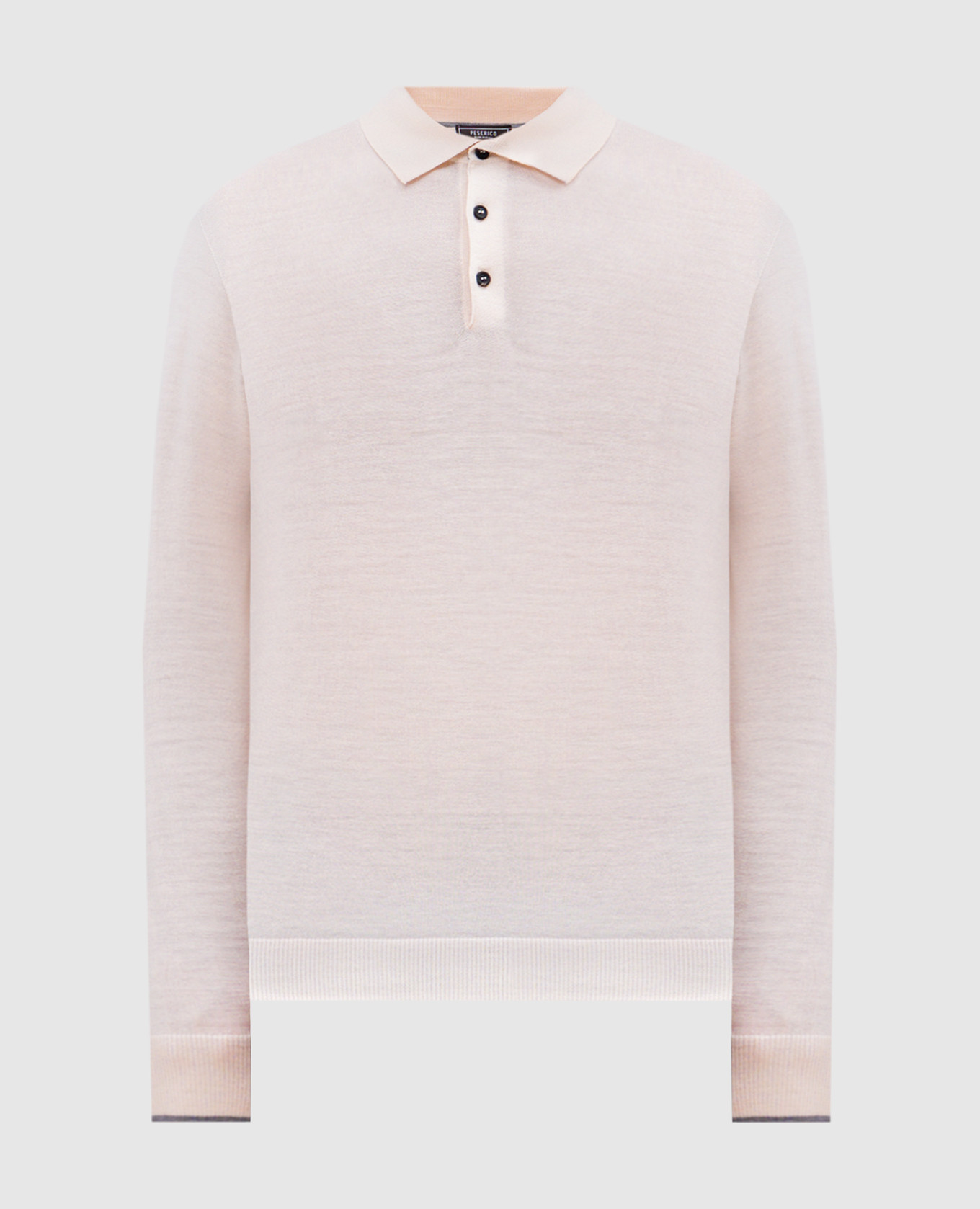 

Beige wool polo shirt Peserico