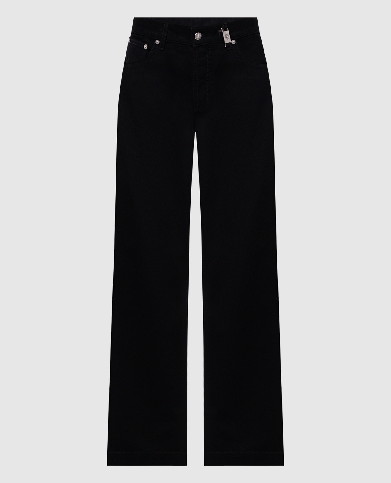 Black jeans with logo patch Alexander McQueen