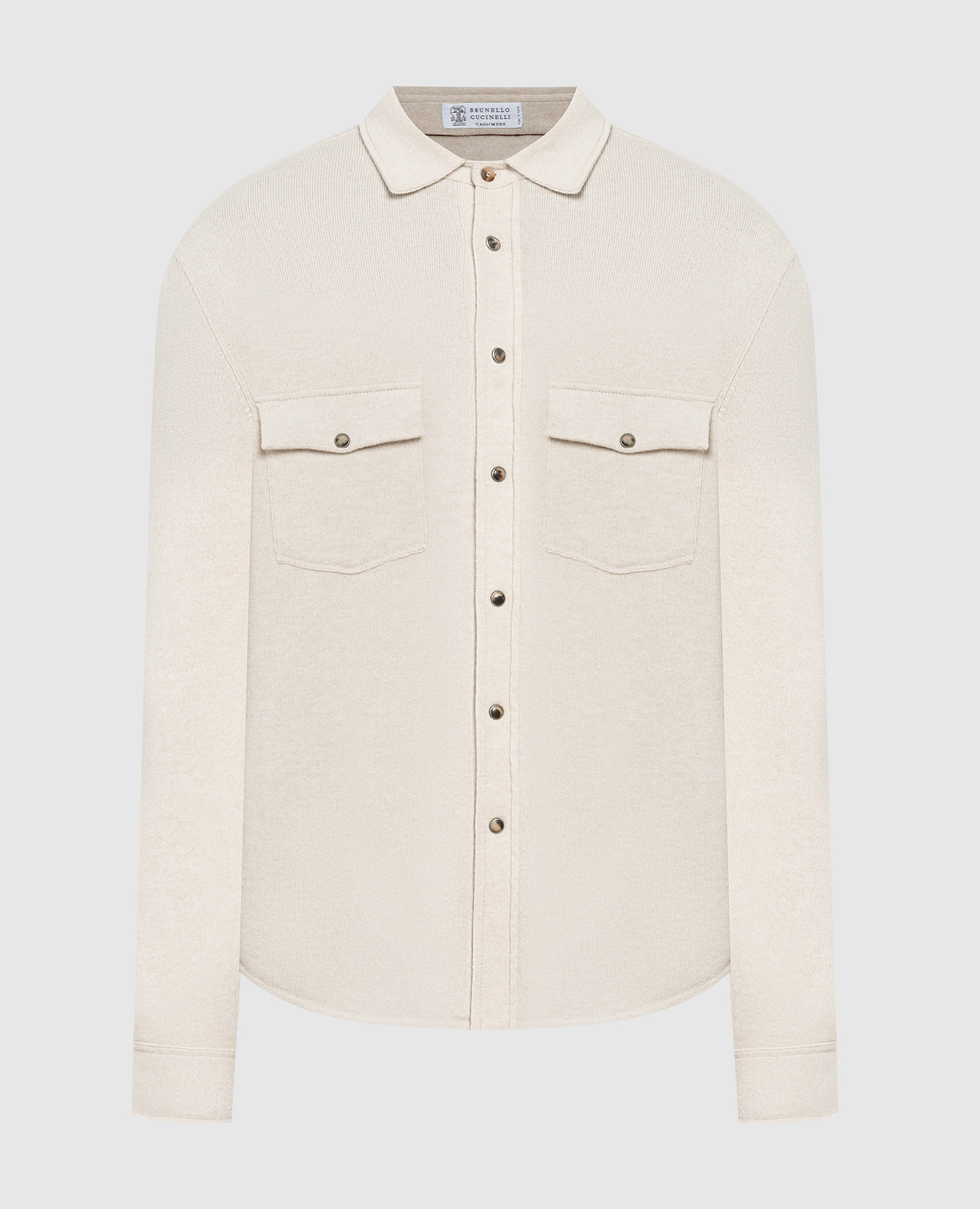 Beige shirt made of wool, cashmere and silk brunello cucinelli