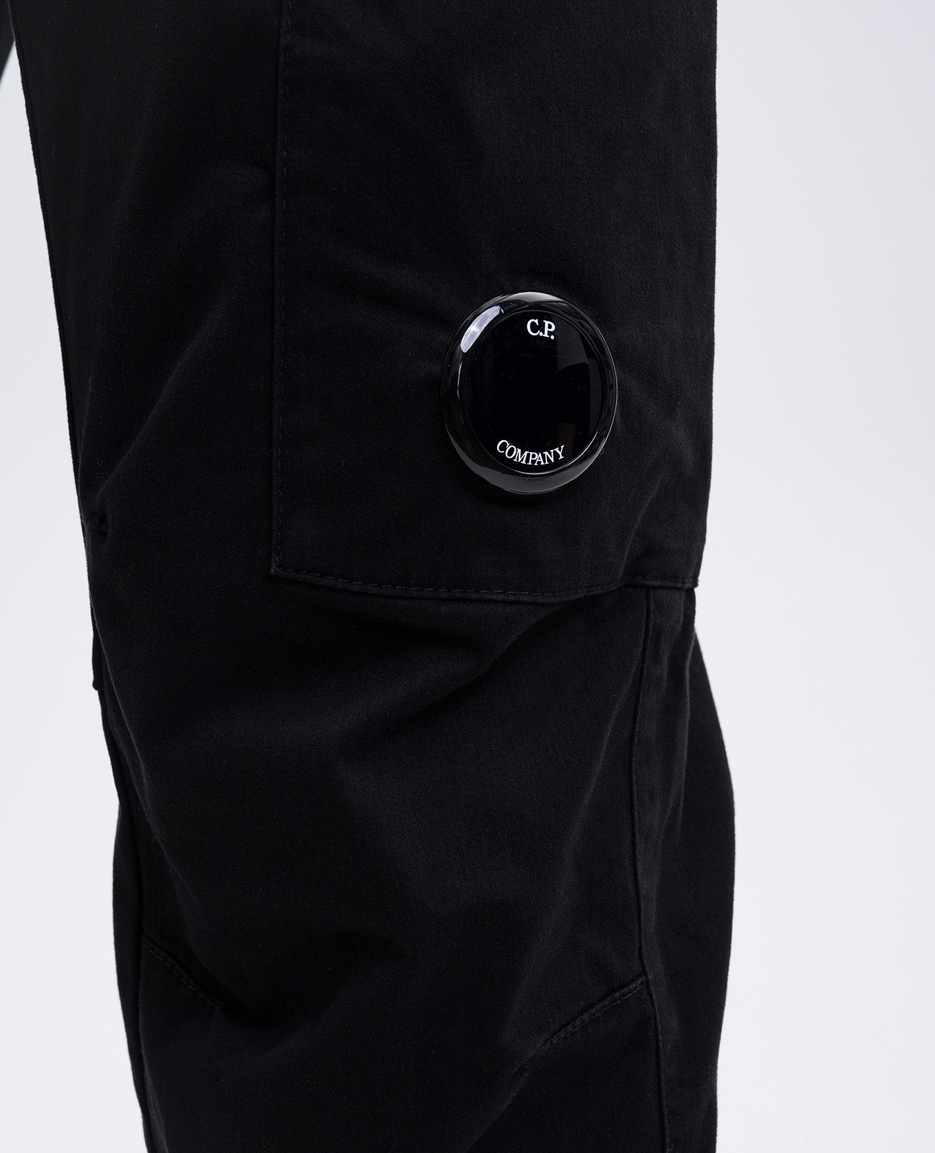 Black cargo pants with logo patch C.P. Company 5