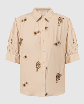 Twinset Beige blouse with embroidery 241TT2312