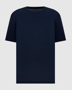 CAPOBIANCO Blue T-shirt with logo 18M660MK004856