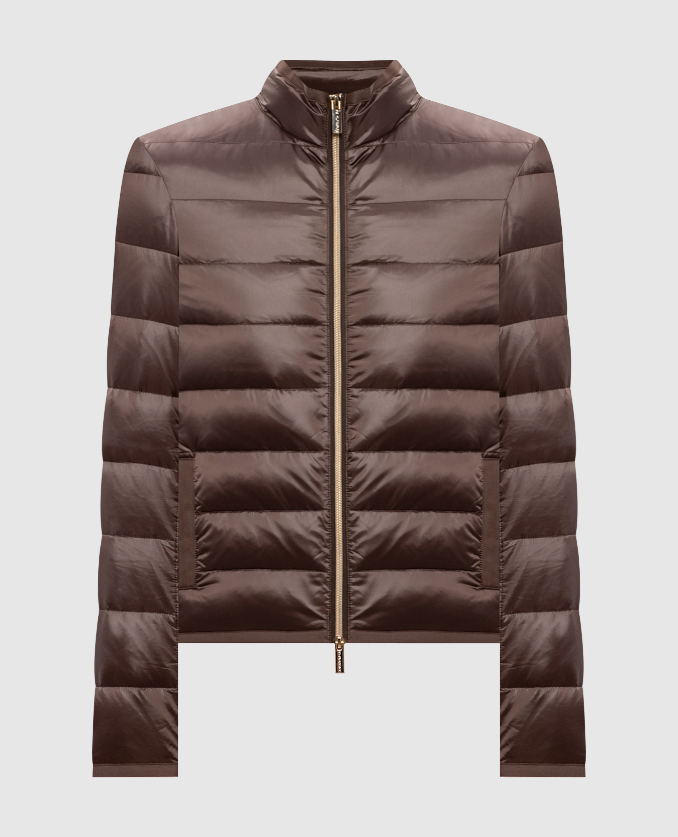 

Brown quilted down jacket Be Florence