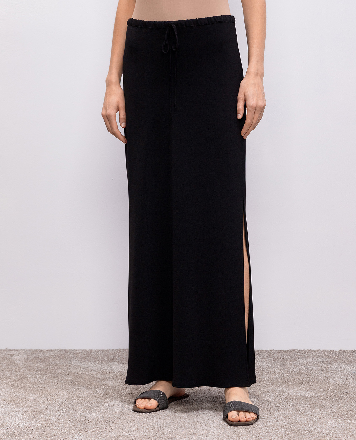 

Black skirt with silk Brunello Cucinelli