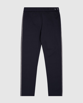Moncler ENFANT Children's blue leggings with a logo J29548H0000289A2Q1214