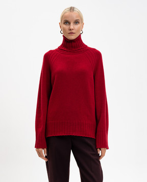 John Smedley TABATHA red cashmere and wool sweater TABATHA