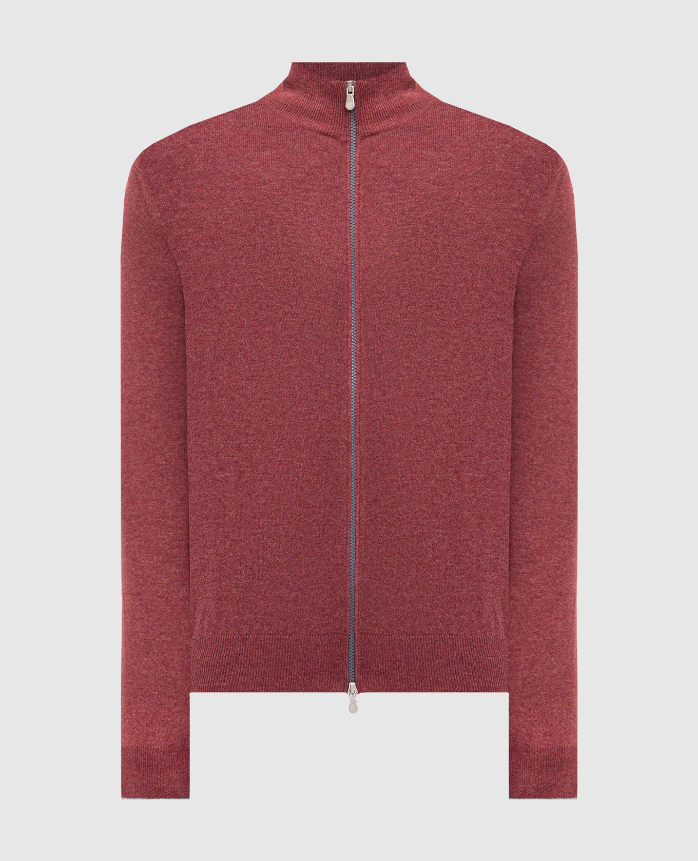 Red cashmere cardigan brunello cucinelli