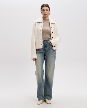 PROENZA SCHOULER Beige Jaden ribbed wool and silk top R2517217KW158
