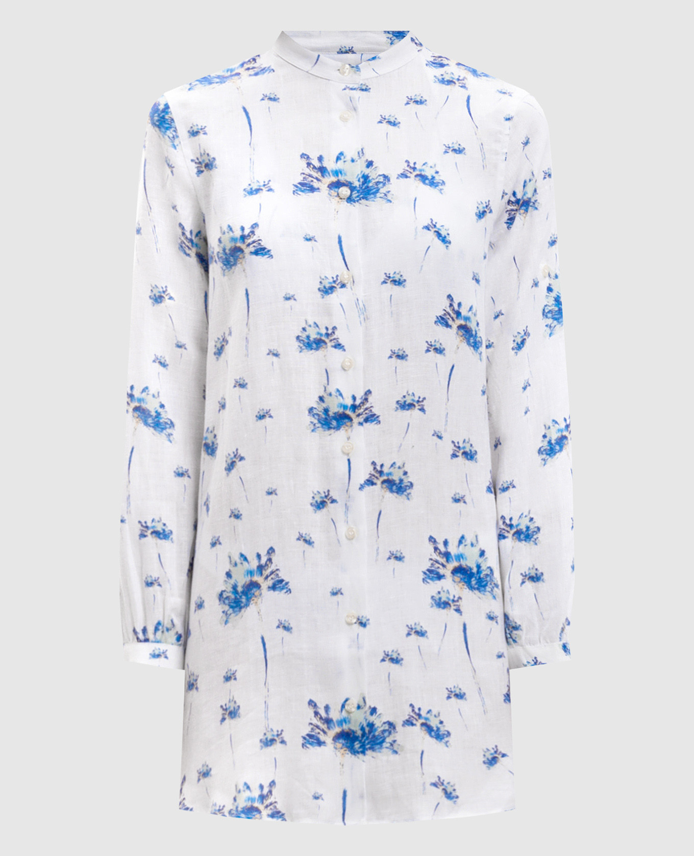

Herbier white shirt dress made of linen in a floral print Vilebrequin