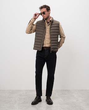 MooRER Khaki Down Vest CALAFS3