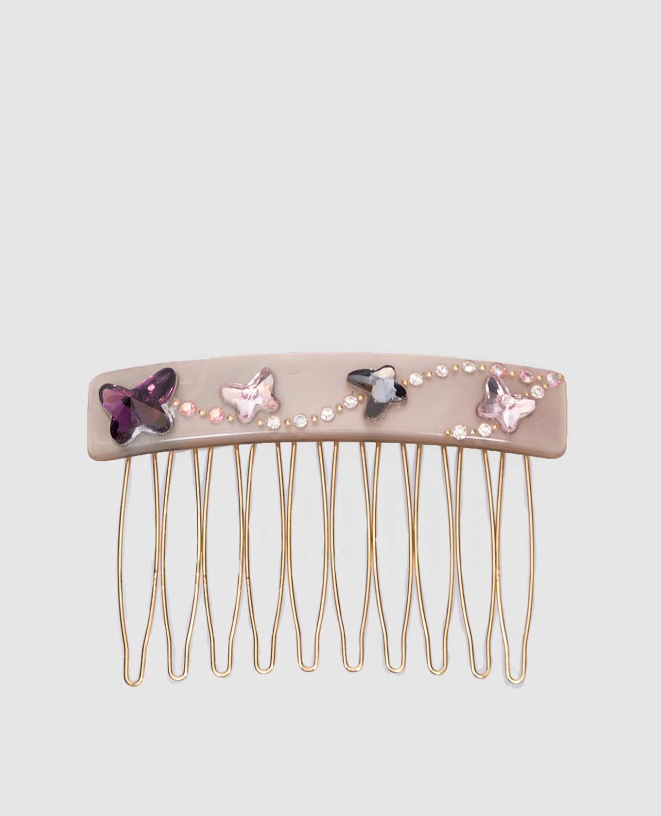 

Beige hair comb with crystals Davidian