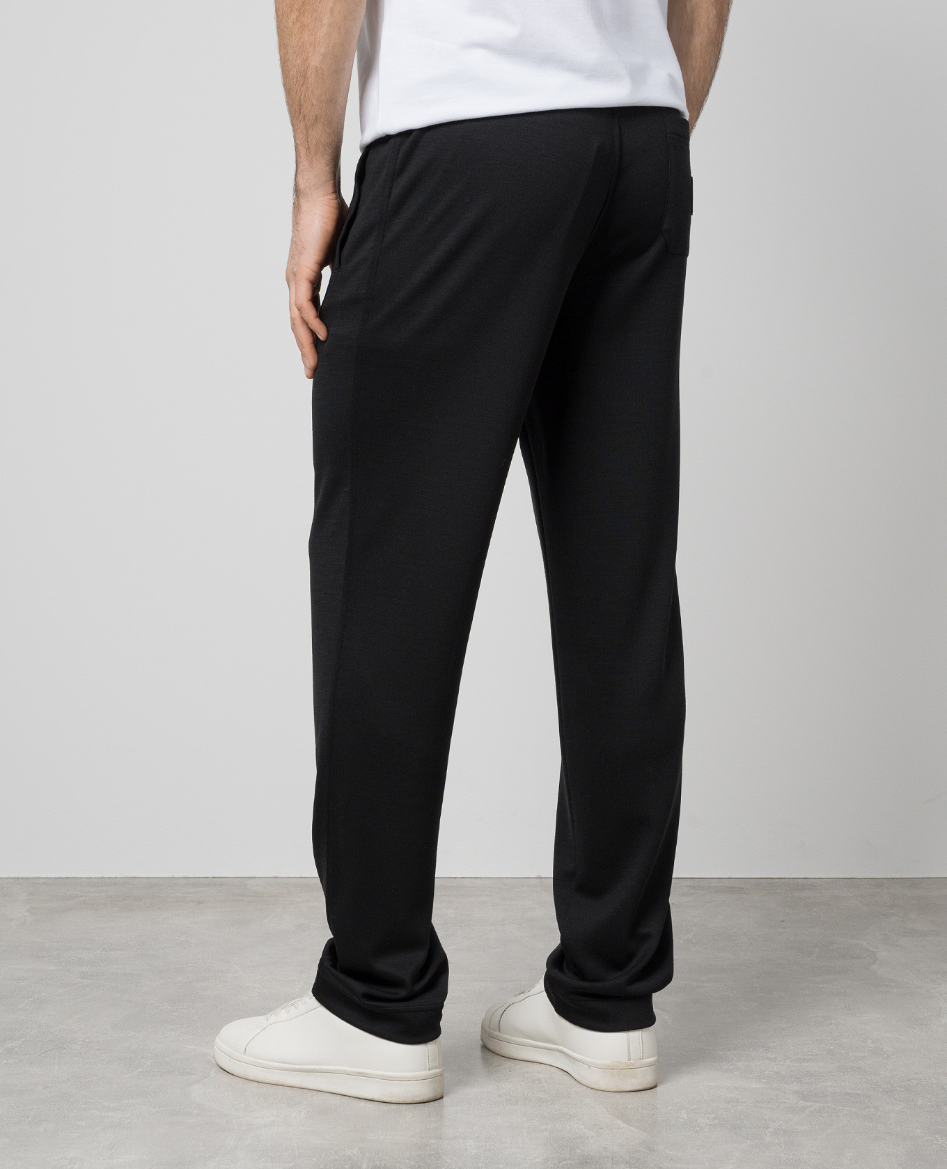 

Black sweatpants with textured logo wool Stefano Ricci