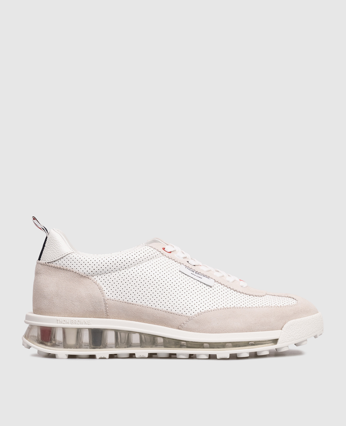 White leather RUNNER sneakers Thom Browne