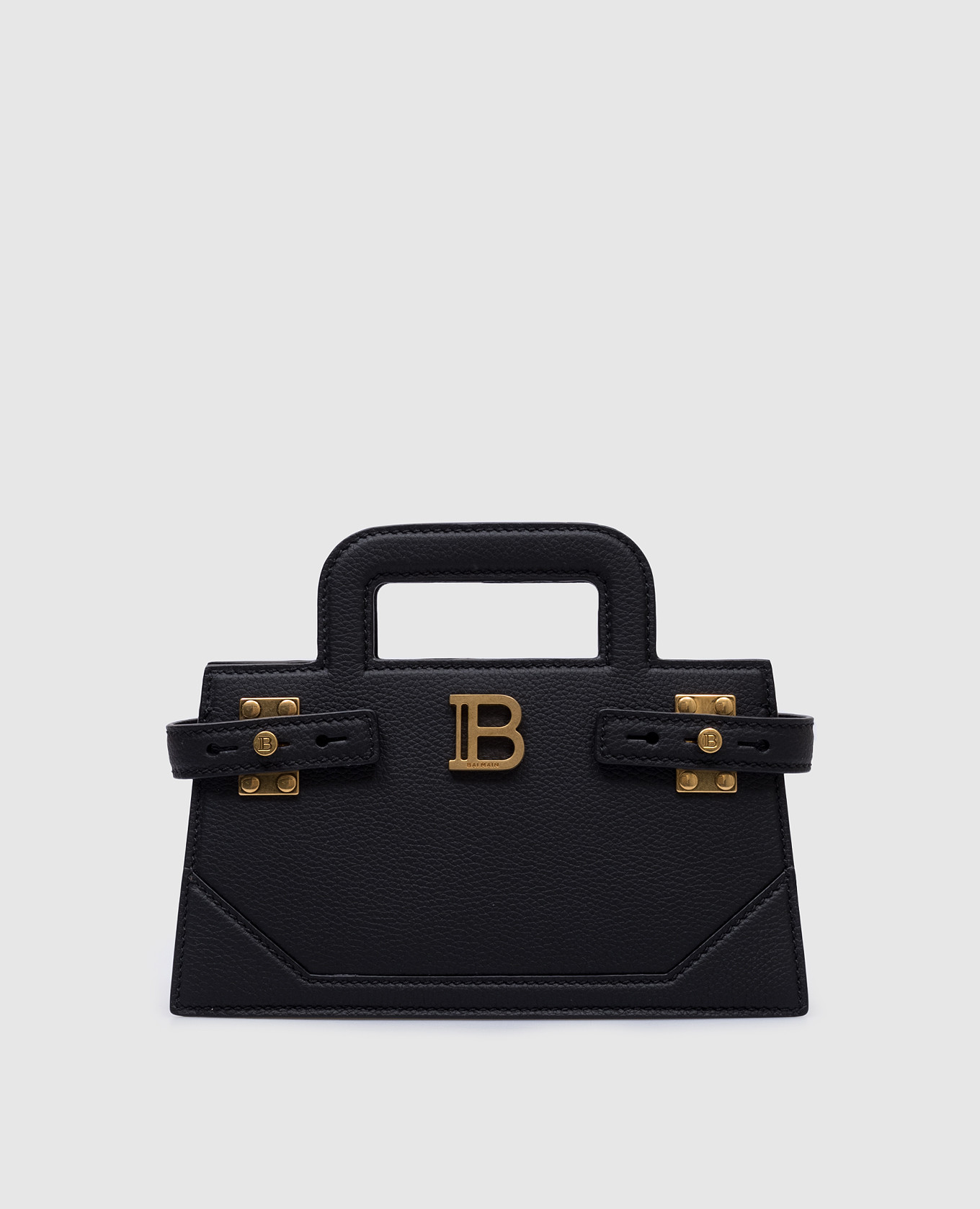 

B-Buzz Top Handle Black Leather Bag Balmain