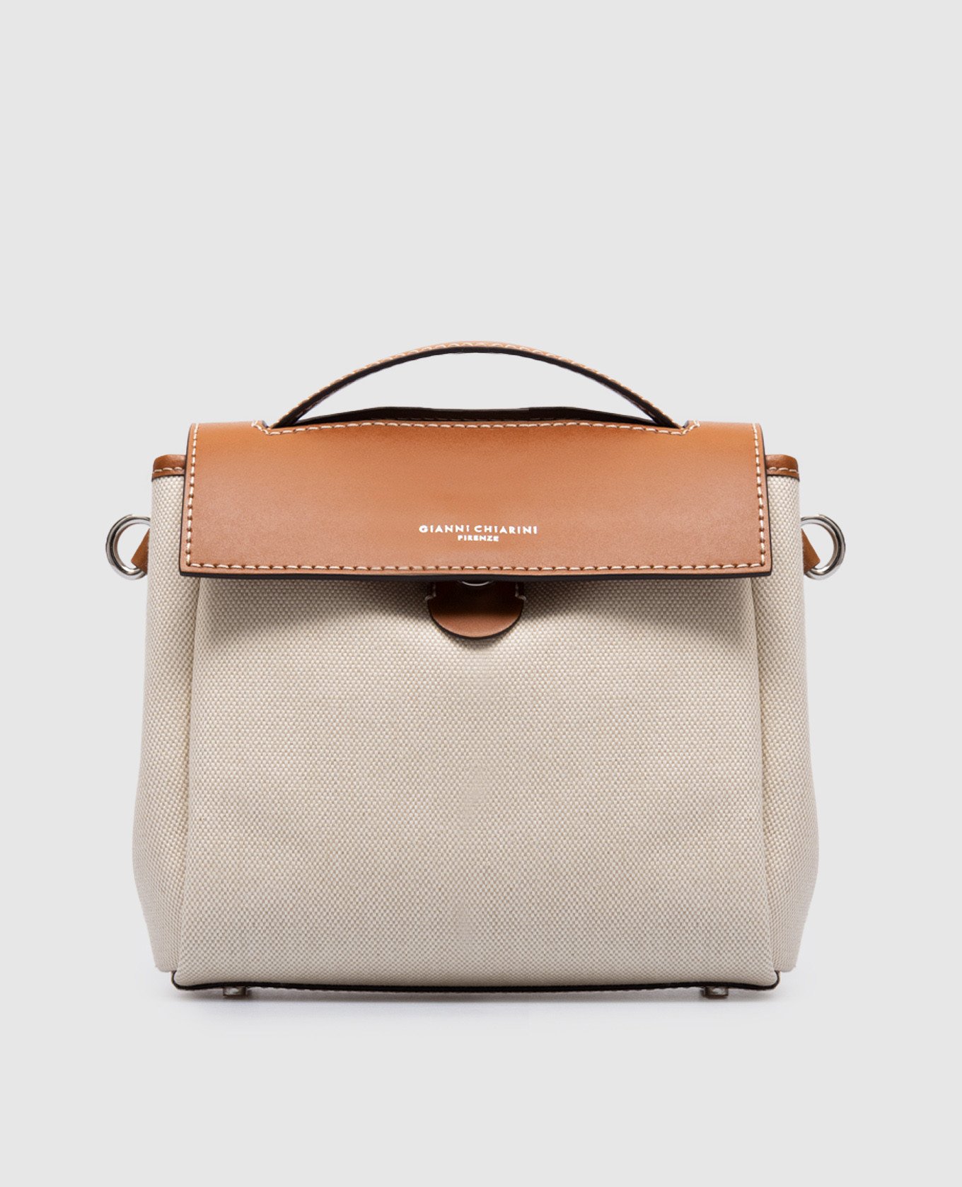 

Beige Clio combined satchel bag Gianni Chiarini