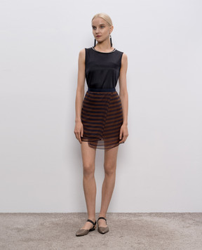 Brunello Cucinelli Striped silk skirt M0F54G2218
