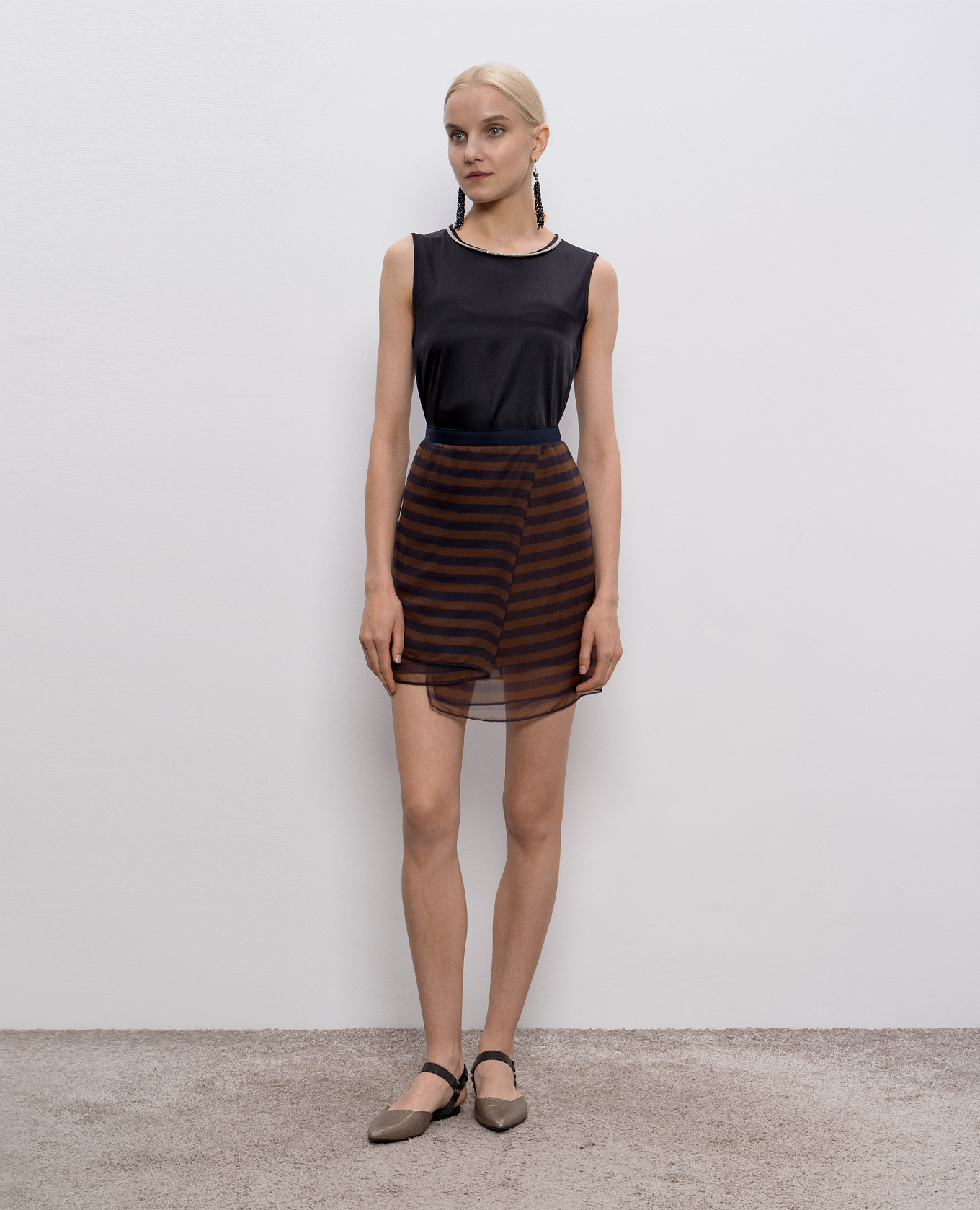 Striped silk skirt Brunello Cucinelli 2