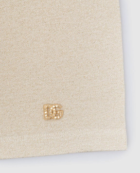 Dolce&Gabbana Children's beige skirt with lurex L5JIA2G7O0U812+