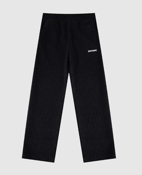 Palm Angels Children's patterned pants with logo PBCA01DF25FAB001612