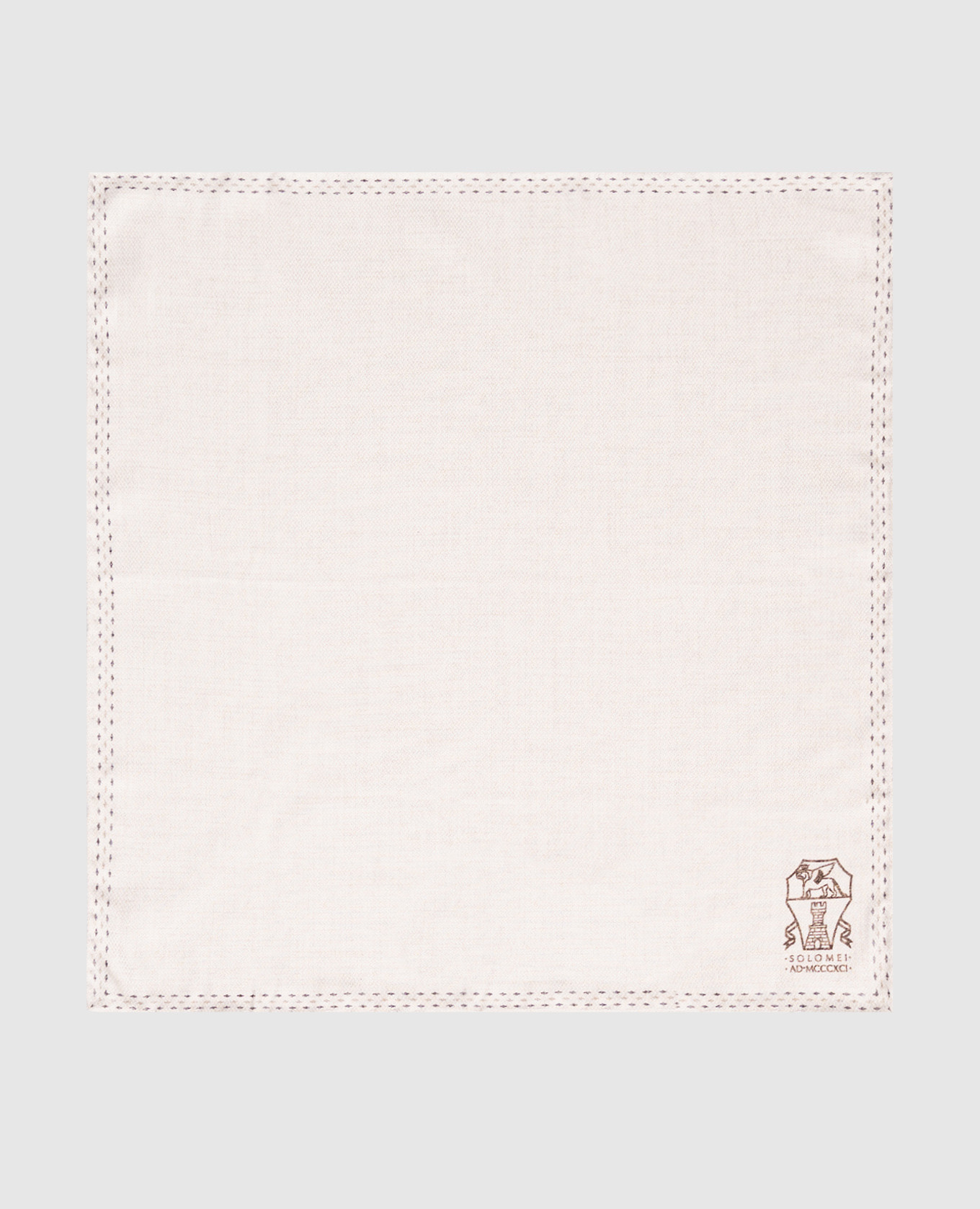 

Grey silk pachet with logo print Brunello Cucinelli