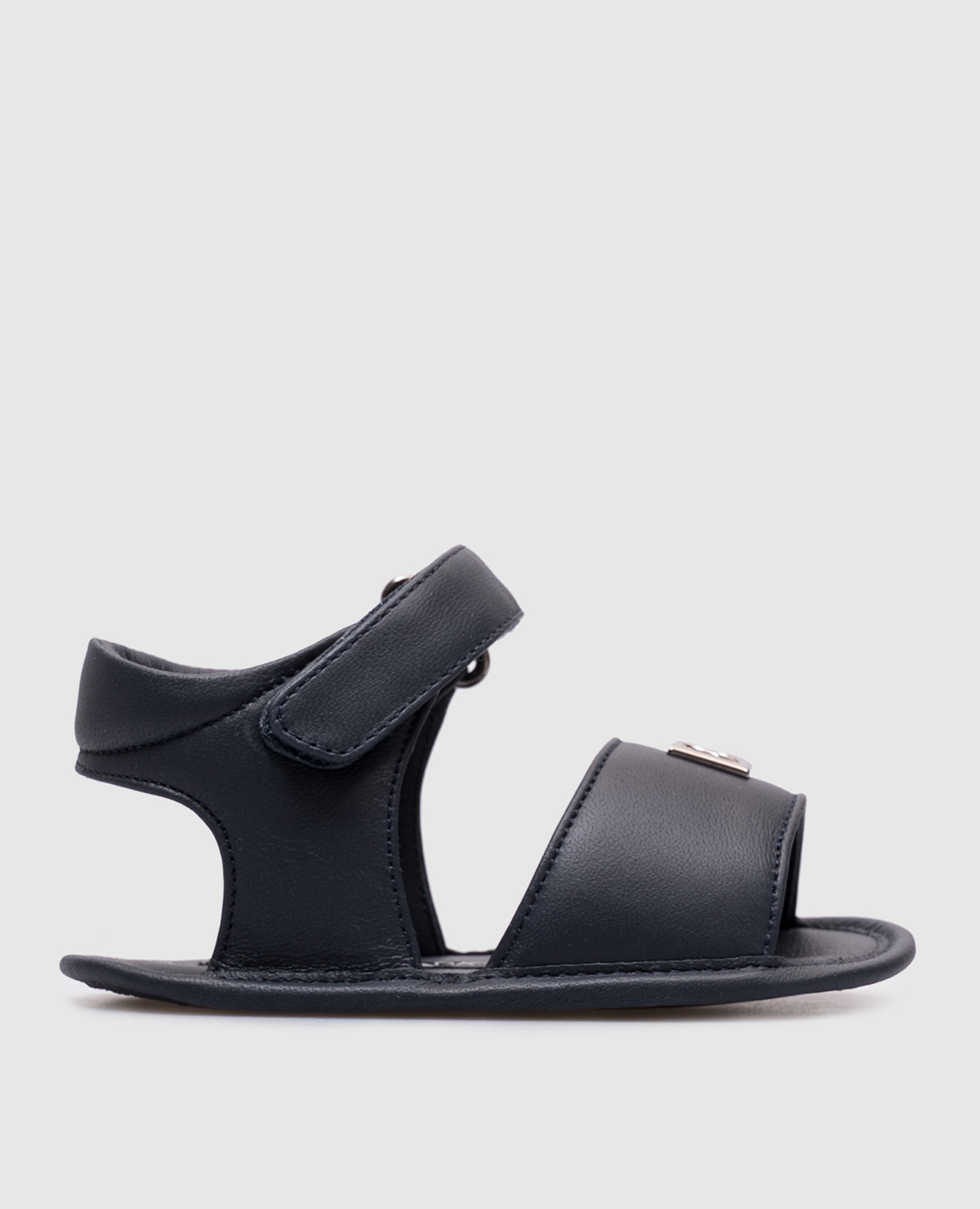 

Children's blue leather sandals with metal monogram logo Dolce&Gabbana