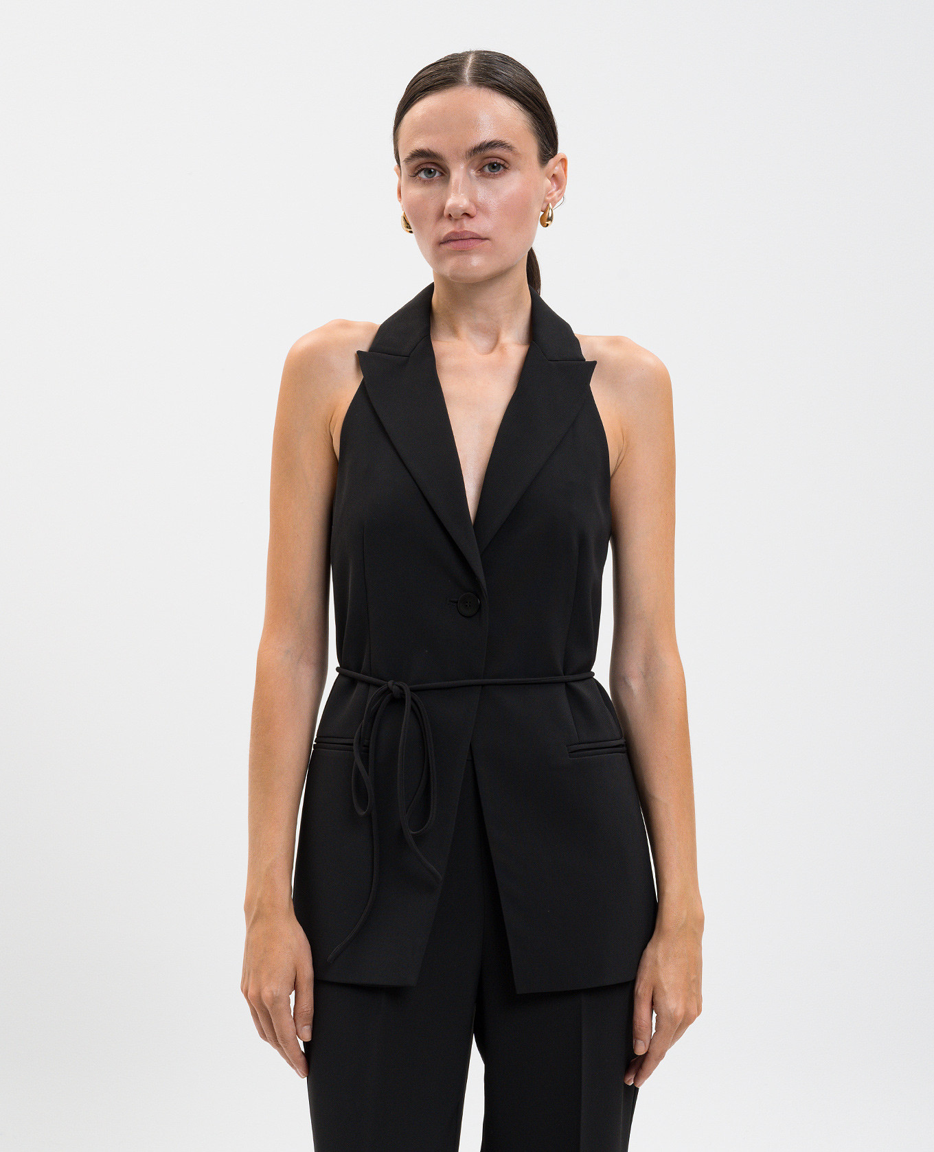 

Black vest with logo Twinset