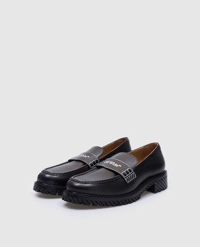 Off-White Combat black leather loafers OMIG009C99LEA002