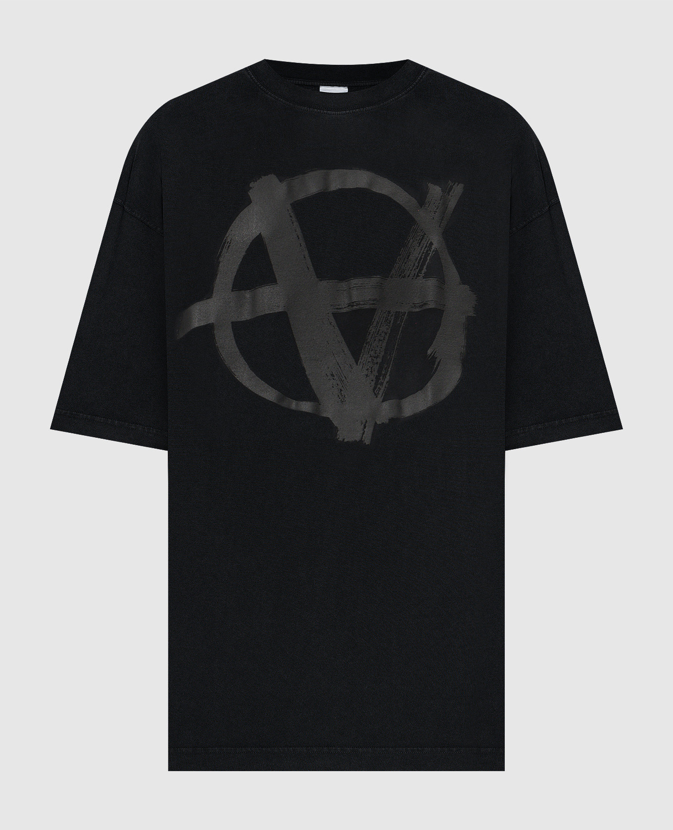 

Black T-shirt with logo Vetements