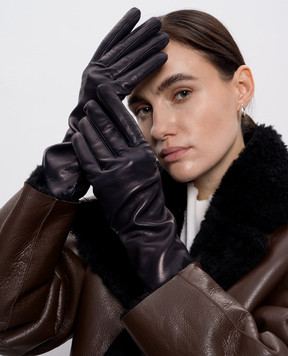 Babe Pay Pls Blue leather gloves 97
