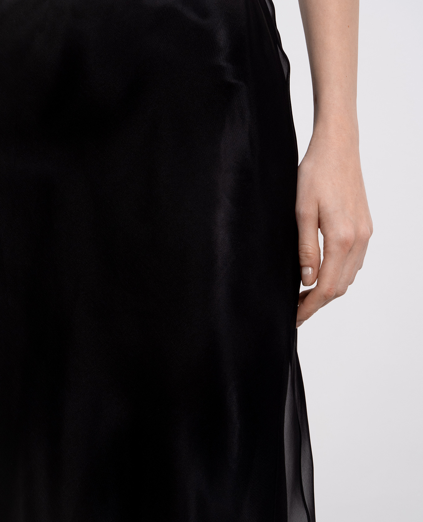 

Monina black silk skirt Khaite
