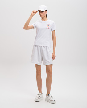 Casablanca White T-shirt with NATURE TEACHER print WPS25JTS02002