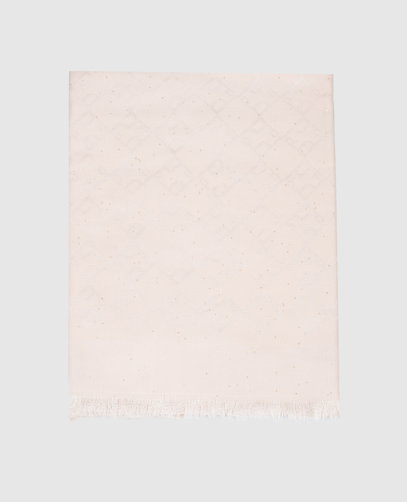 Beige scarf with wool pattern Peserico