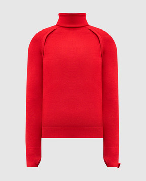 Victoria Beckham Red wool golf with logo patch 1325KTP006541A