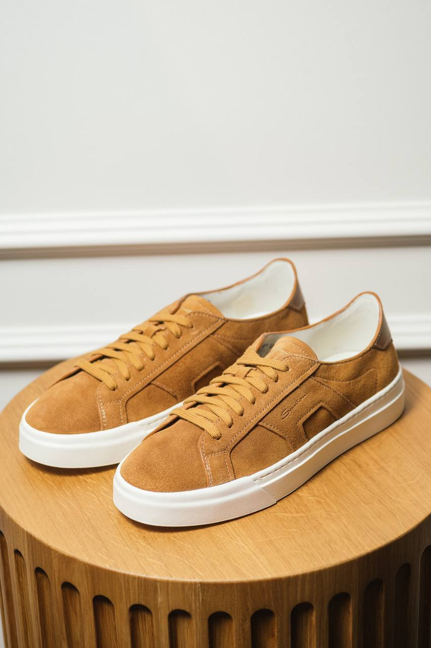 

DBS SF3 brown suede sneakers Santoni