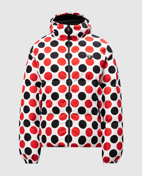 Prada White down jacket in peas with a logo SGC02510UW