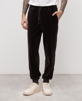 Tom Ford Brown velvet joggers JAL030JMC078