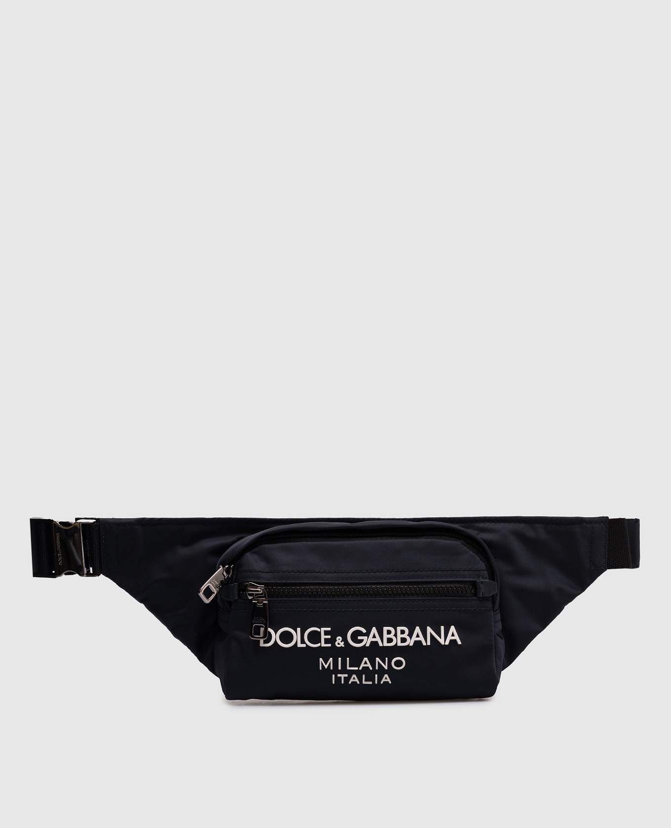 

Blue belt bag with textured logo Dolce&Gabbana
