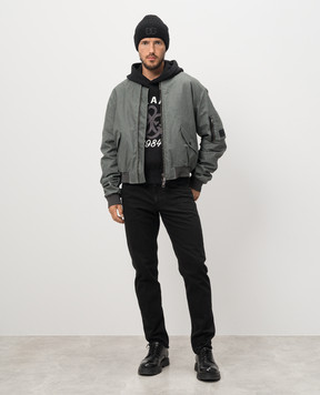 Dolce&Gabbana Gray logo bomber jacket G9BBMTFU4L4